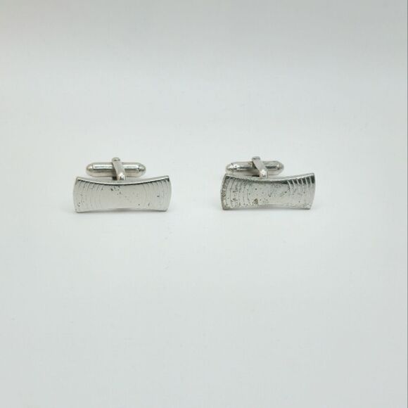 Men's Vintage silver cuff links - Picture 1 of 5